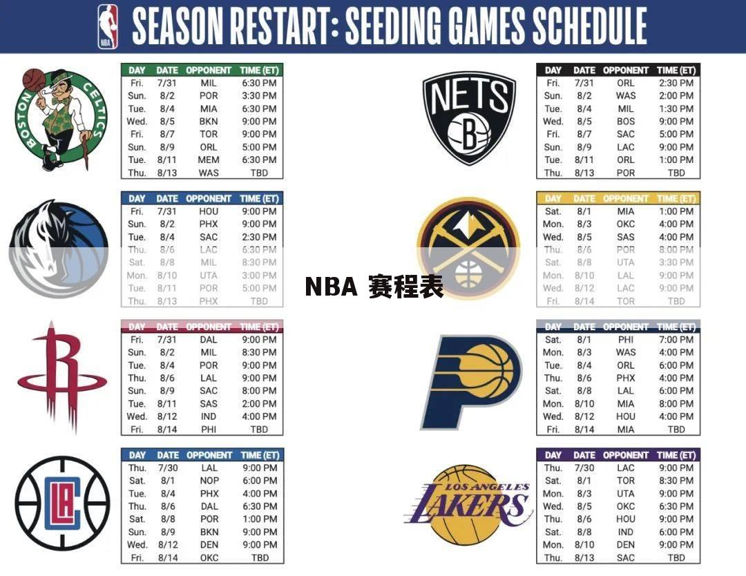 NBA 赛程表