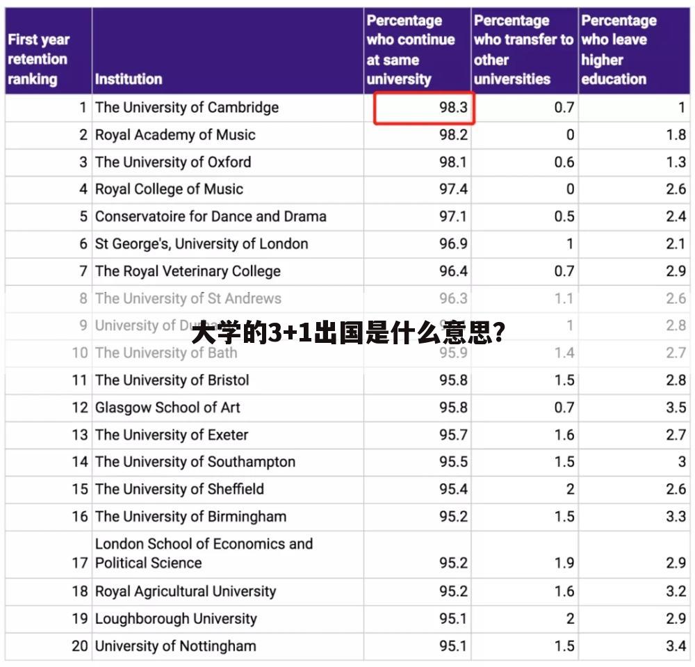 大学的3+1出国是什么意思？