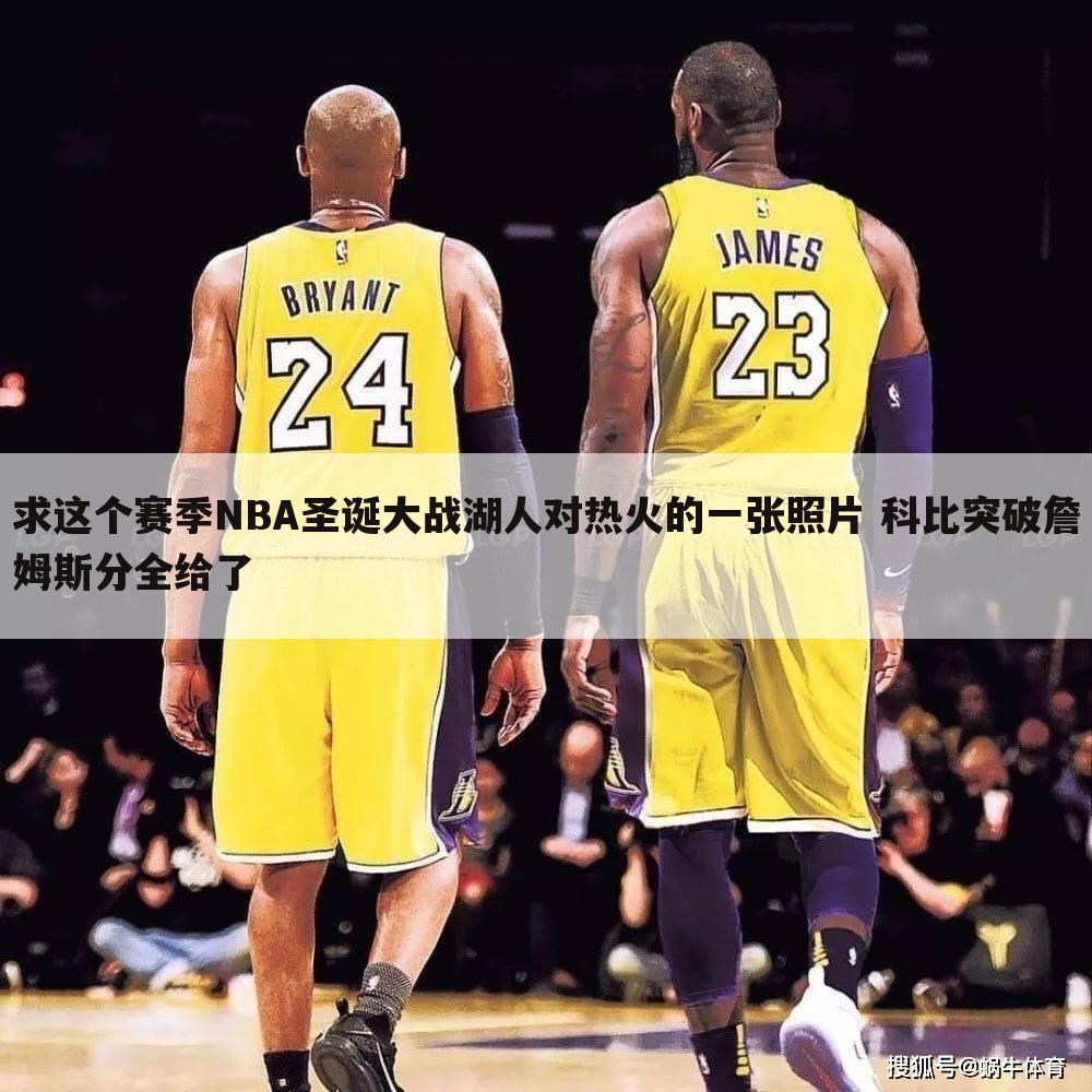 求这个赛季NBA圣诞大战湖人对热火的一张照片 科比突破詹姆斯分全给了