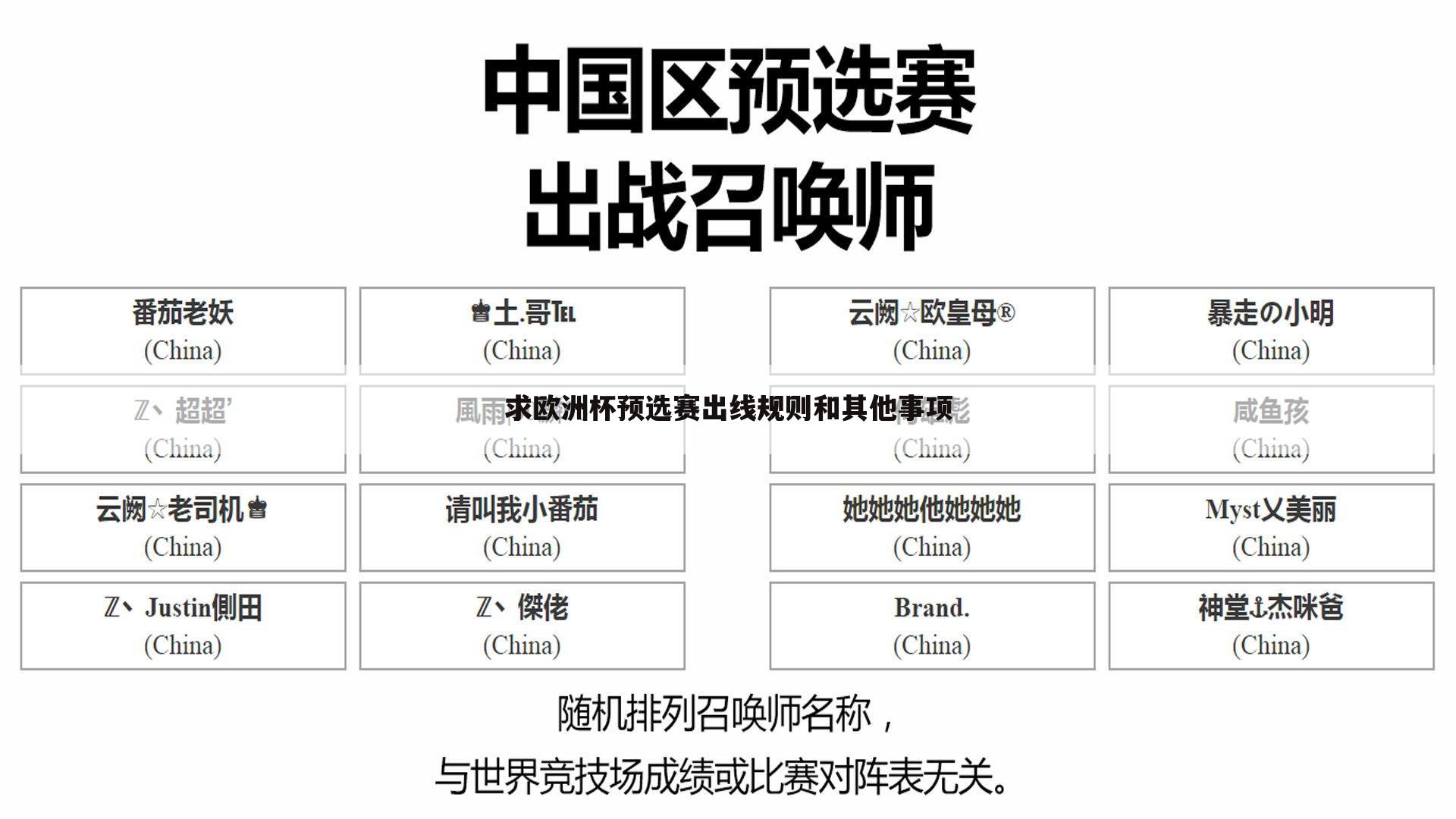 求欧洲杯预选赛出线规则和其他事项