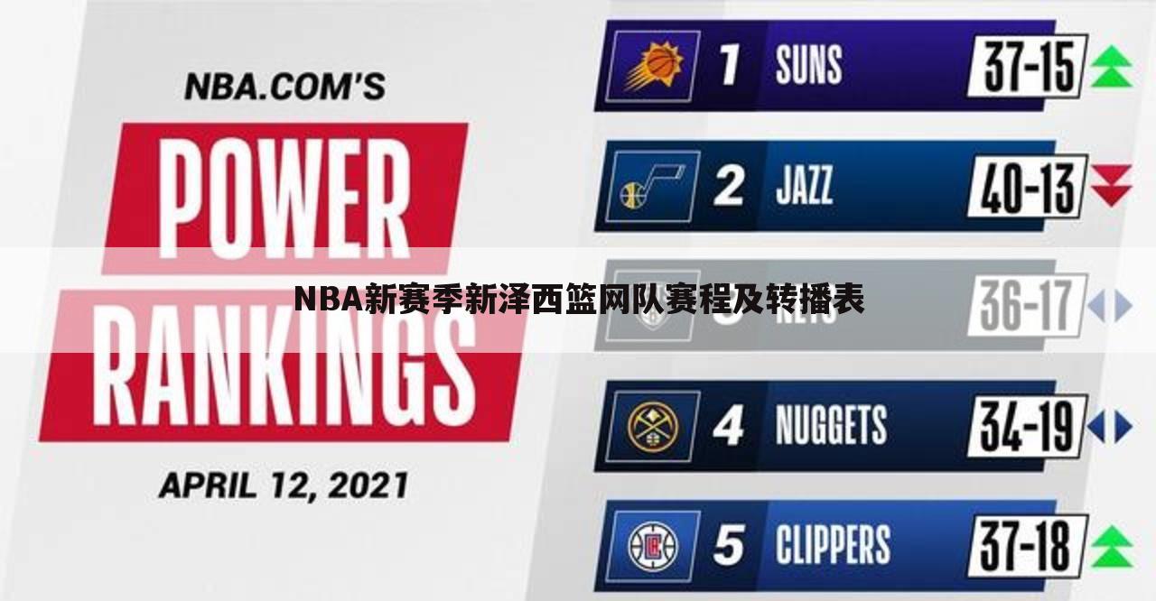 NBA新赛季新泽西篮网队赛程及转播表