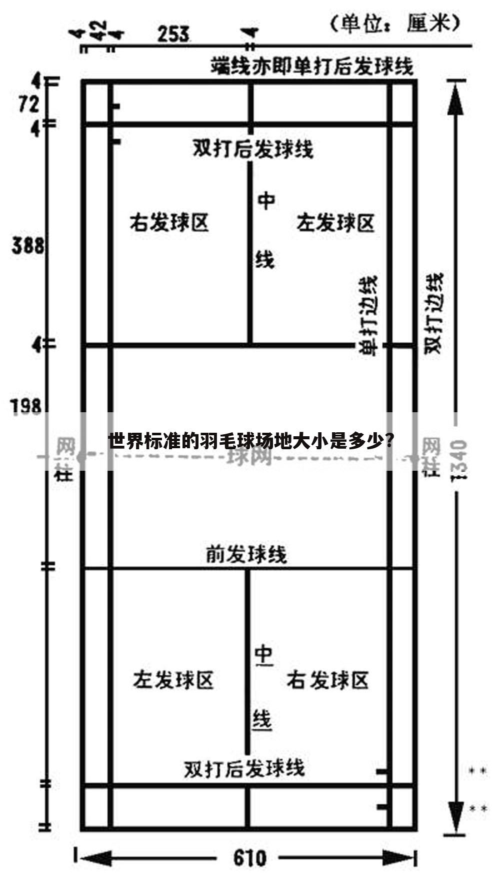 世界标准的羽毛球场地大小是多少?