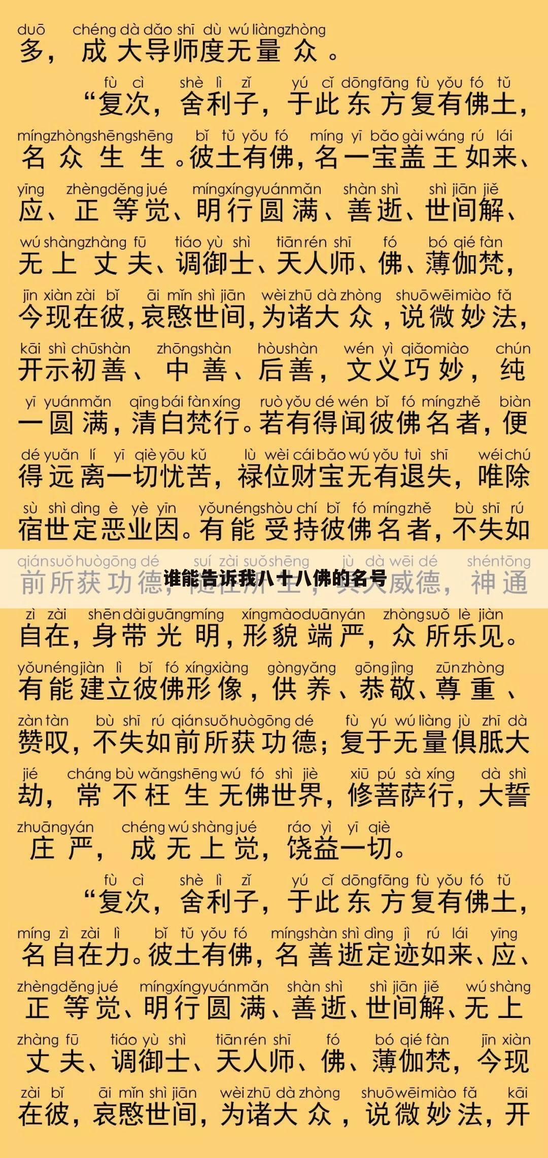 谁能告诉我八十八佛的名号