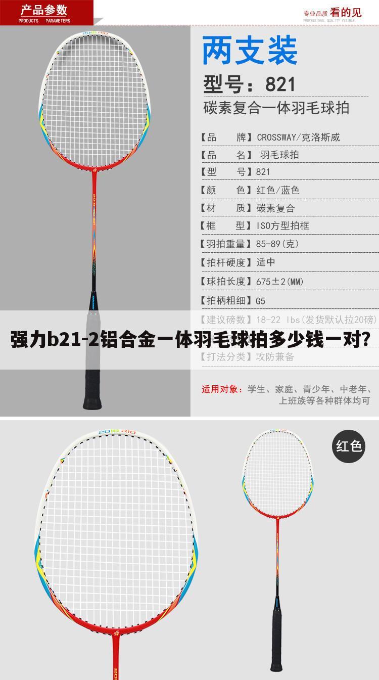 强力b21-2铝合金一体羽毛球拍多少钱一对？