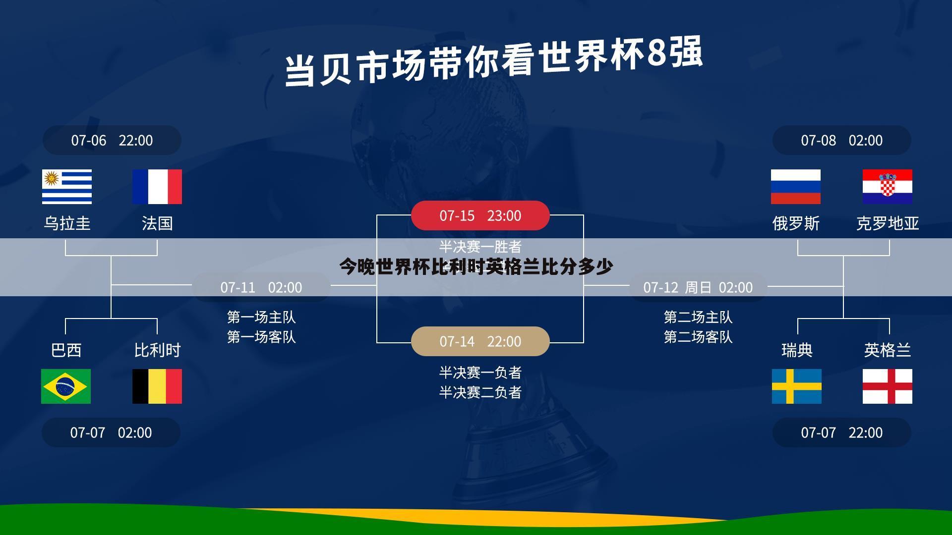 〔比利时英格兰预测〕英格兰vs比利时在线直播