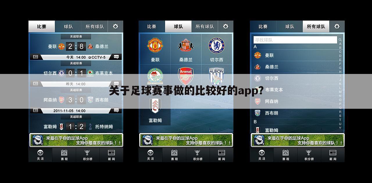 关于足球赛事做的比较好的app？