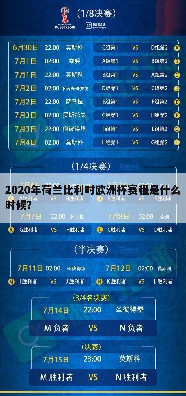 2020年荷兰比利时欧洲杯赛程是什么时候？